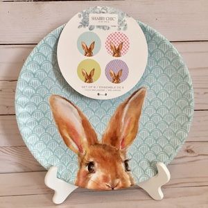 🐰 Shabby Chic Easter Bunny Plates